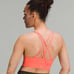 NWT Lululemon Motif Energy High Neck Longline Bra SZ 6 B C D Raspberry Cream