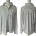 POLO RALPH LAUREN Pullover Long Sleeve Strip Shirt Preppy Black White L 25-2