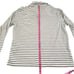 POLO RALPH LAUREN Pullover Long Sleeve Strip Shirt Preppy Black White L 25-2