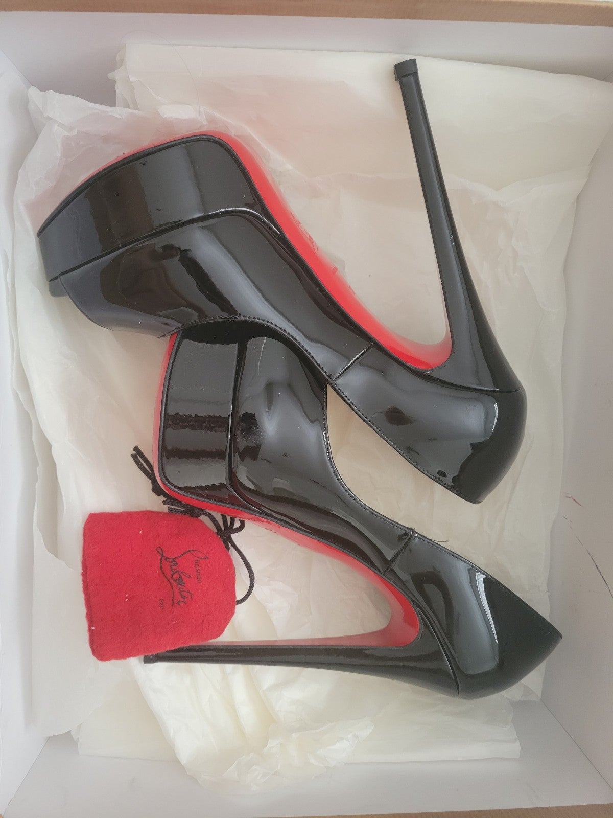 Black heels louboutin 36 5.6