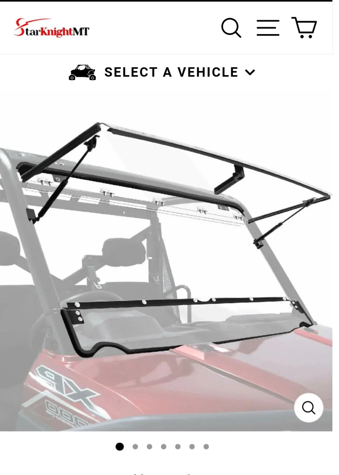 Polaris Ranger Xp 1000 StarknightMT Flip up windshield