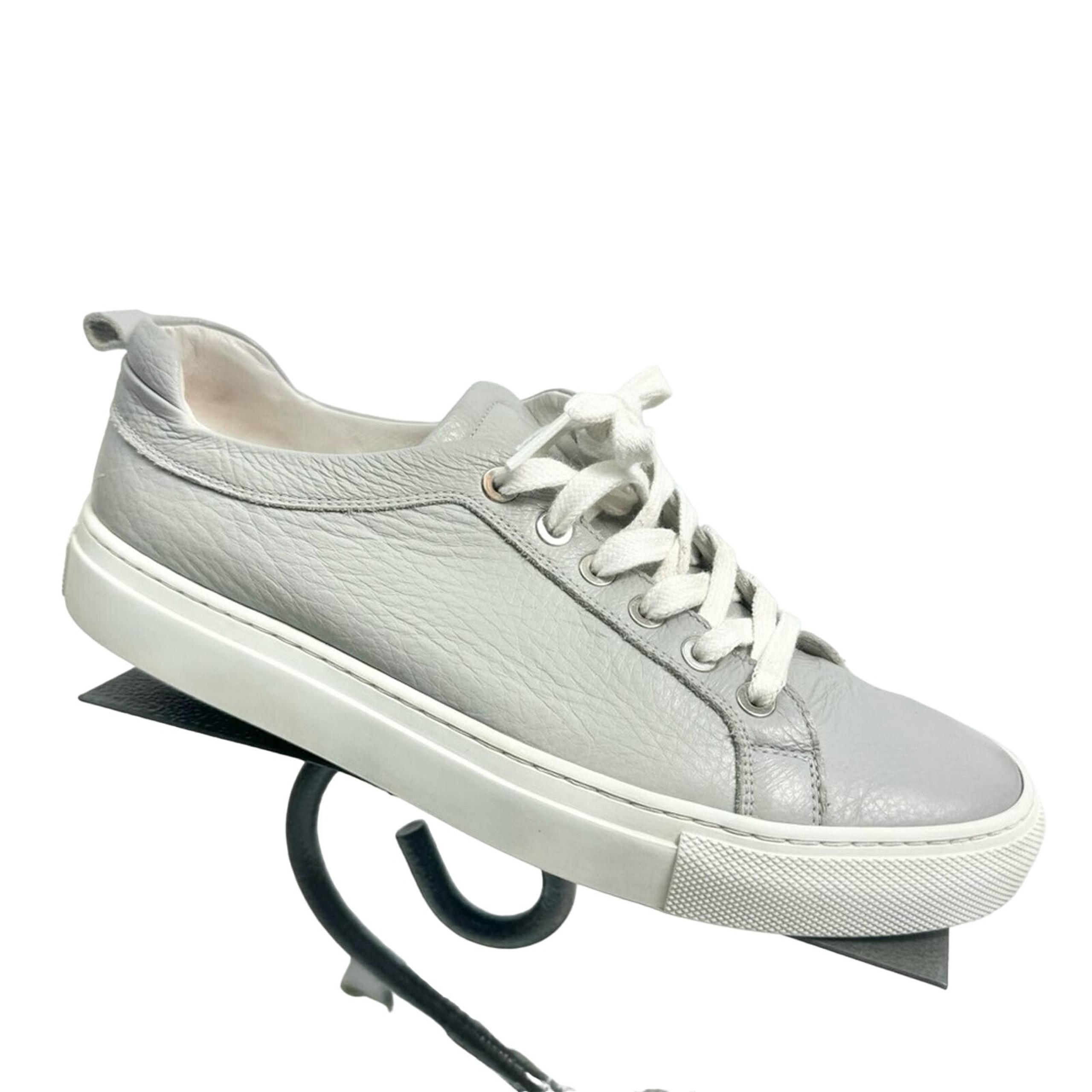 M. Gemi The Palestra Gray Leather Sneakers Shoes Eu 38.5/ US 8