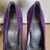 NEW Stuart Weitzman Archer Purple Suede Peep Toe Platform Stiletto Heels 9 shoes