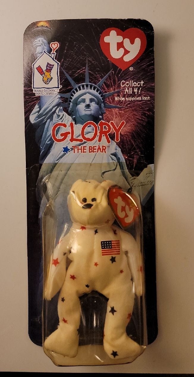 1999 Ty Ronald Mc Donald Beanie Babies Glory The Bear