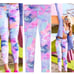 VS PINK ultimate pastel tie dye watercolor marble ombre leggings PINK