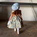 RARE vintage retro Tonner redhead bonnet apron doll 9”