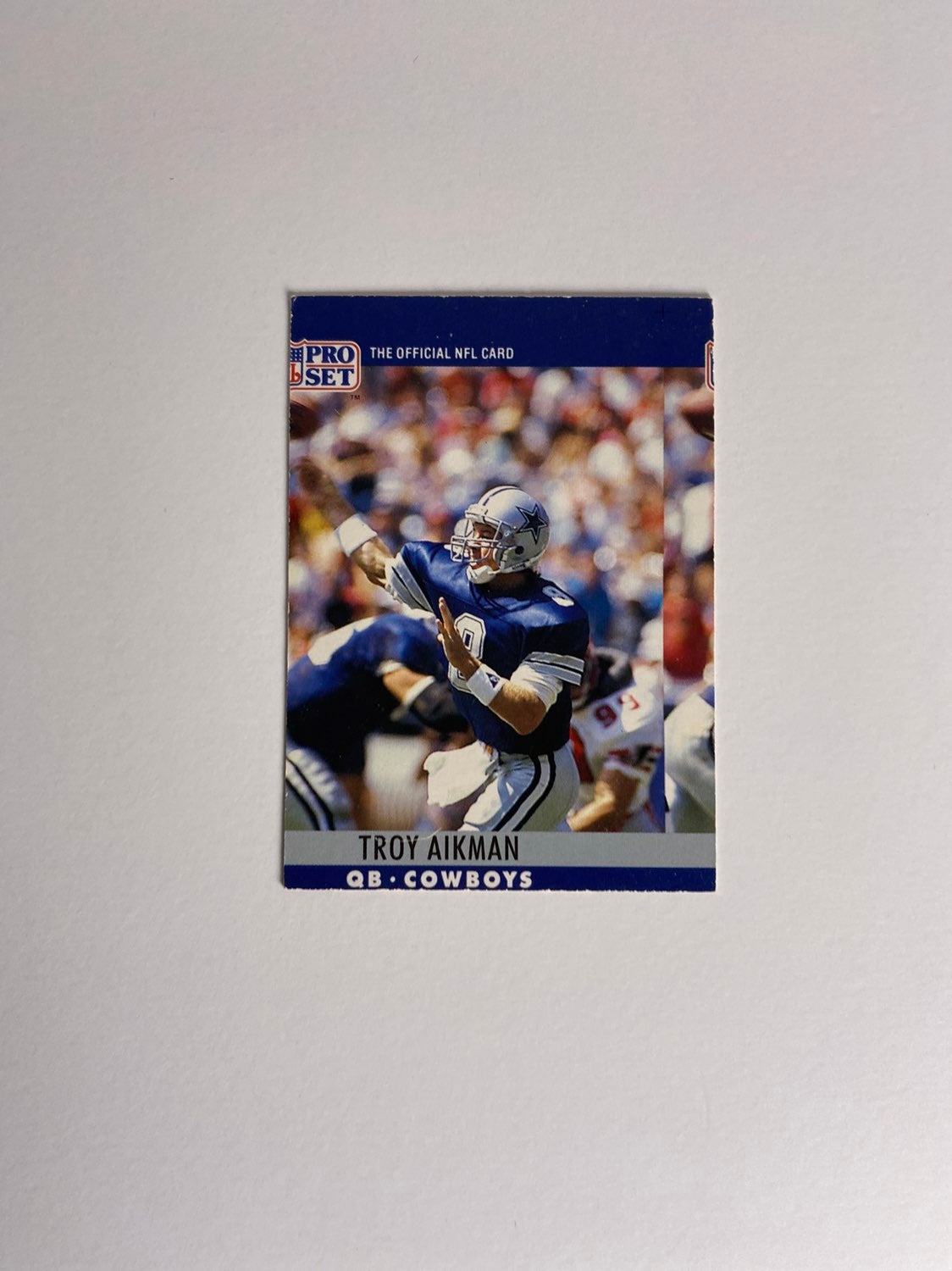 1990 Pro Set Troy Aikman #78 Football Card Error Misprint RARE