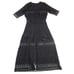 NWT LoveShackFancy Beth in Black Lace Trimmed Maxi Shirt Dress M 365