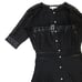 NWT LoveShackFancy Beth in Black Lace Trimmed Maxi Shirt Dress M 365