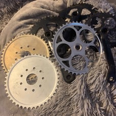 3 Bicycle Cranksets and 3 Chainrings