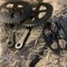 3 Bicycle Cranksets and 3 Chainrings