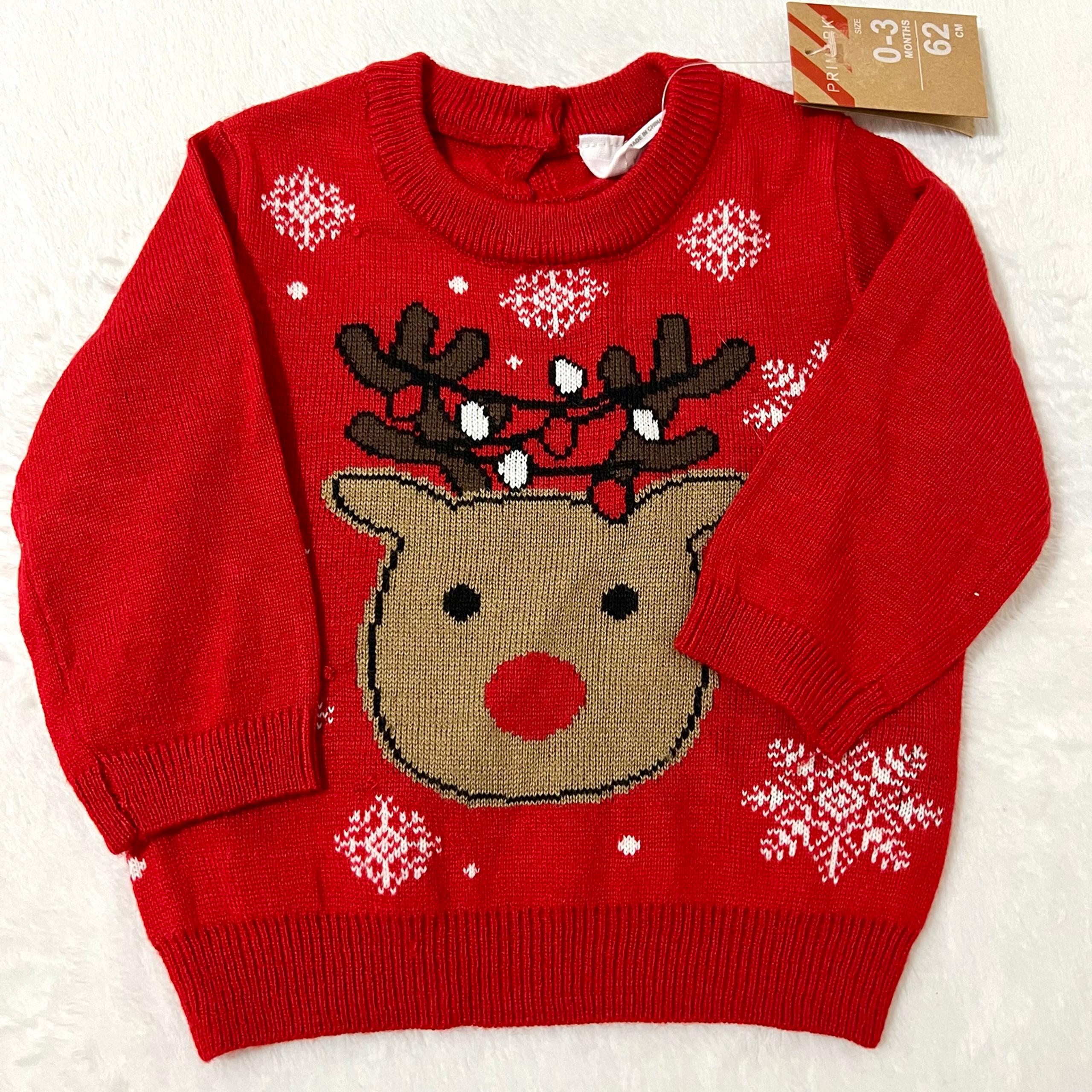 Christmas Reindeer Sweater Baby 0-3 mo - Primark