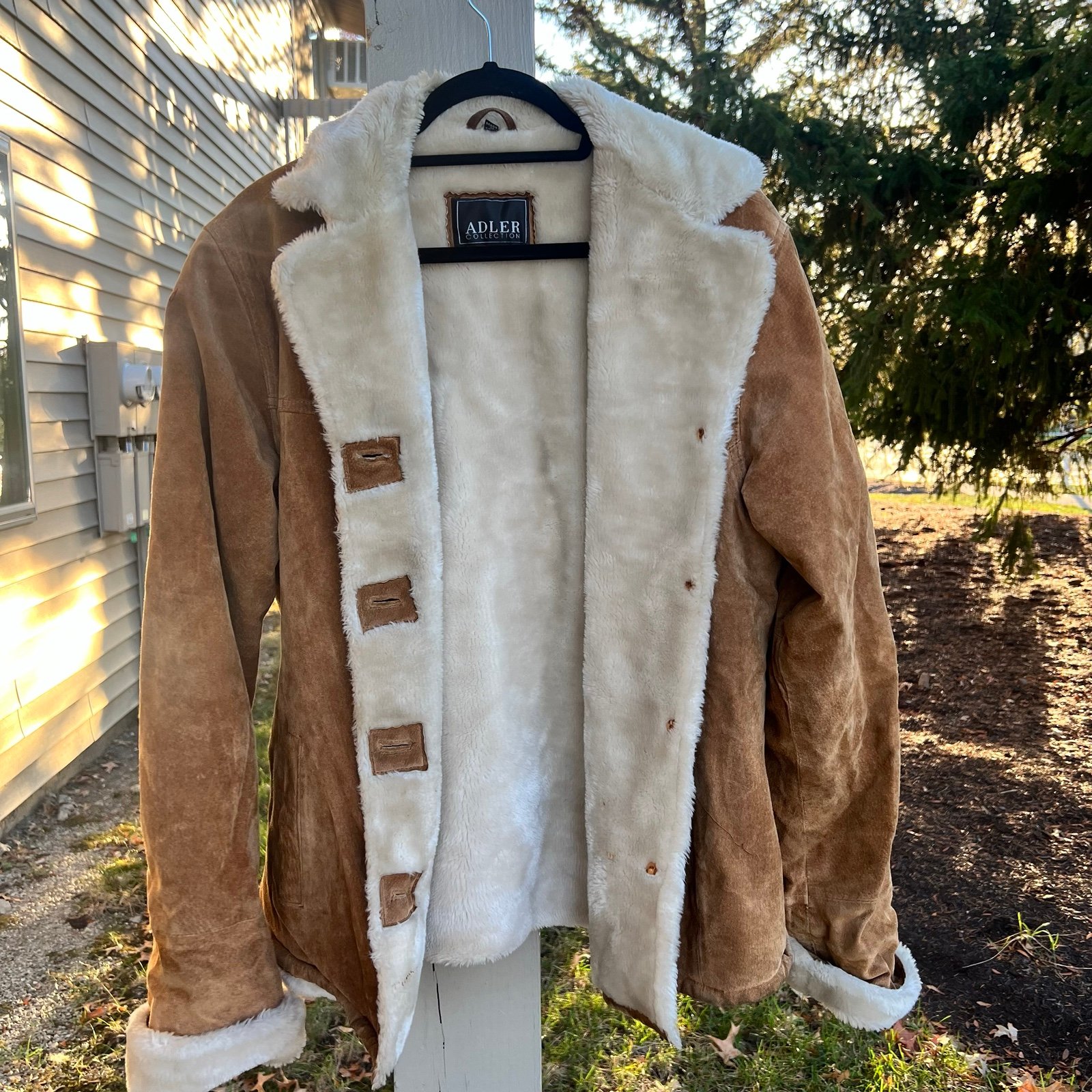 ADLER Collection Suede Leather Coat