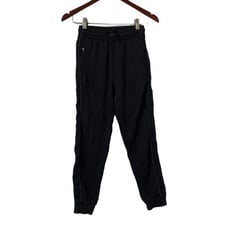 IRO Black Striped Zipper Sweatpants Joggers