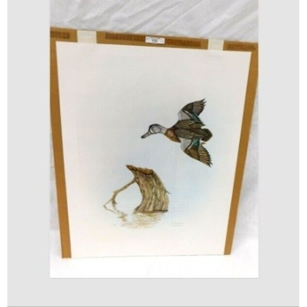 7/133 E. CULBERTSON ~ AP PRINT ~ SIGNED ~ DUCK FLYING