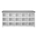 White 15 Pair Shoe Storage Bench