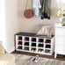 White 15 Pair Shoe Storage Bench