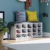 White 15 Pair Shoe Storage Bench