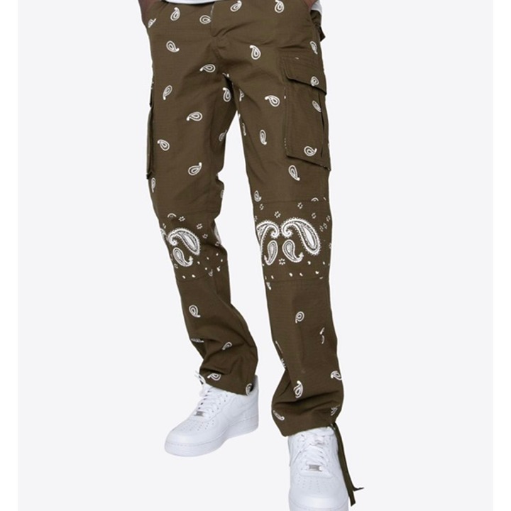 Bandana Print Cargo Pants