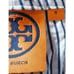 Tory Burch Pants Size 8 Blue White Striped Seersucker Flare Leg