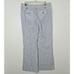 Tory Burch Pants Size 8 Blue White Striped Seersucker Flare Leg