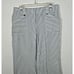 Tory Burch Pants Size 8 Blue White Striped Seersucker Flare Leg