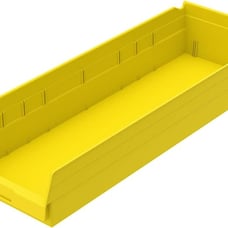 New Akro-Mils 30184 Plastic Nesting Shelf Bin Box, 24x8x4 Inches, 6 Pack, Yellow