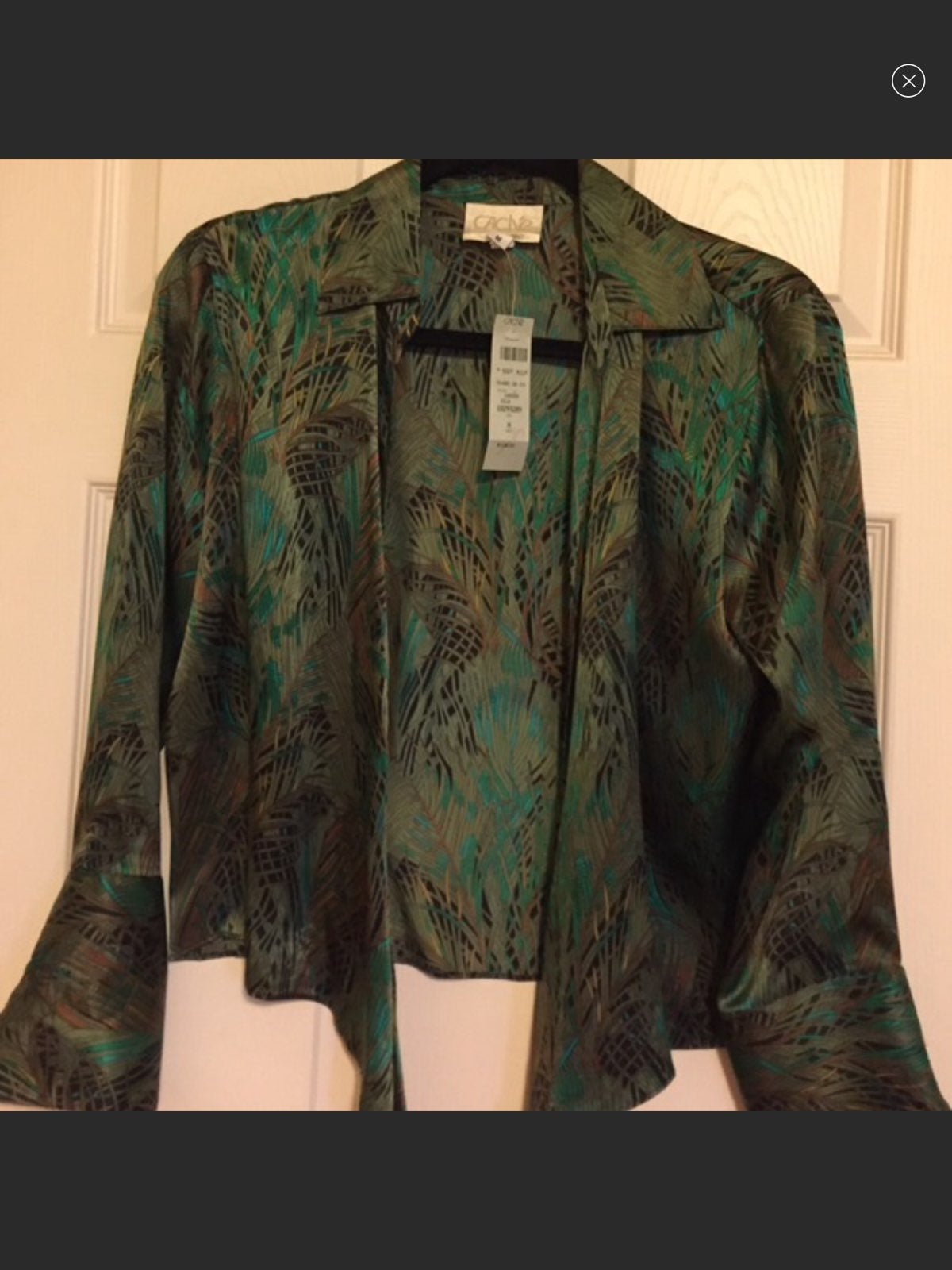 Cache Silk Wrap Top Blouse M