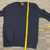 Mack Weldon Sweater Mens Small Blue Tech Cashmere Merino Wool Long Sleeve V-Neck