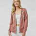 Vuori Halo Performance Full Zip Workout Pink Hoodie Soft Sweatshirt Size XS