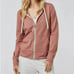 Vuori Halo Performance Full Zip Workout Pink Hoodie Soft Sweatshirt Size XS