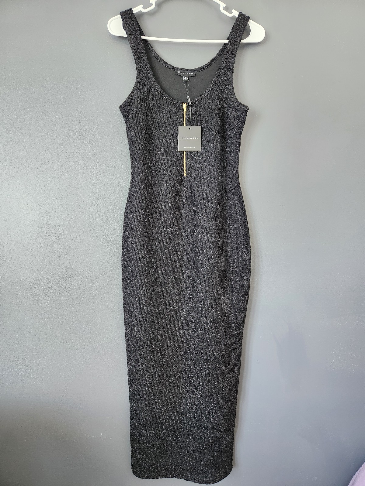 Jluxlabel women's NEW NWT medium bodycon black glittery dress