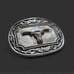 Western Longhorn Metal Belt Buckle Cowboy Rustic Vintage Design