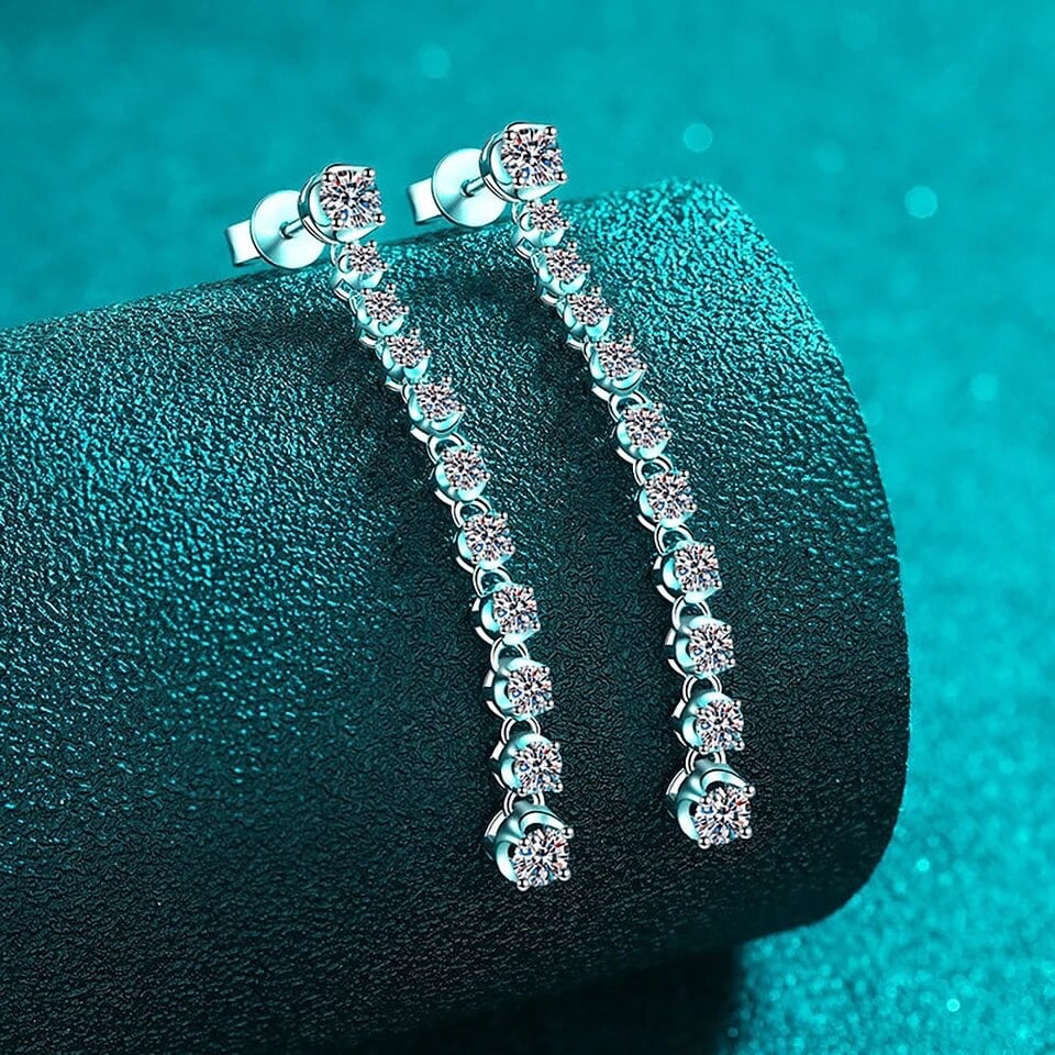 moissanite diamond earrings