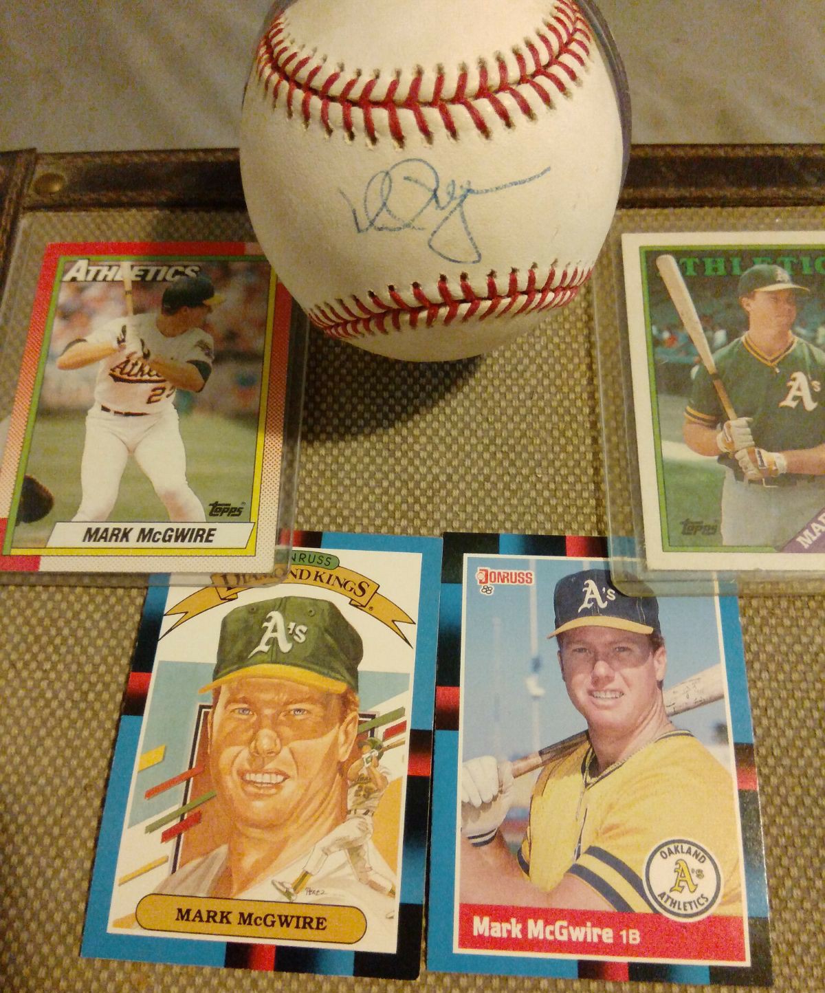Mark McGwire autographed baseball and ro