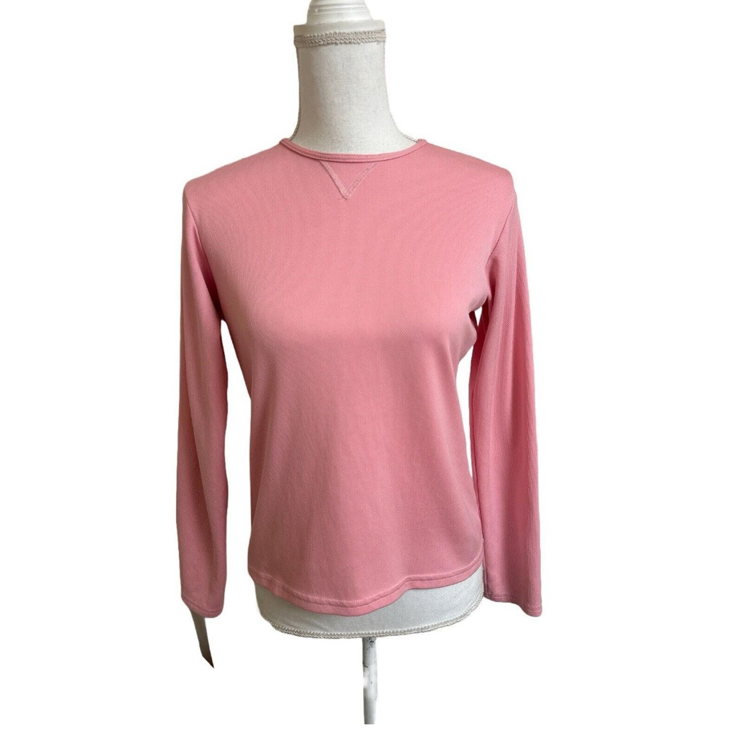 Lilly Pulitzer Women's M Pink Mesh Activewear Long Sleeve Shirt Top