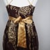 Vintage Arden B Chocolate & Gold Cocktail Dress