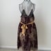 Vintage Arden B Chocolate & Gold Cocktail Dress