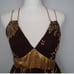 Vintage Arden B Chocolate & Gold Cocktail Dress