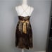 Vintage Arden B Chocolate & Gold Cocktail Dress