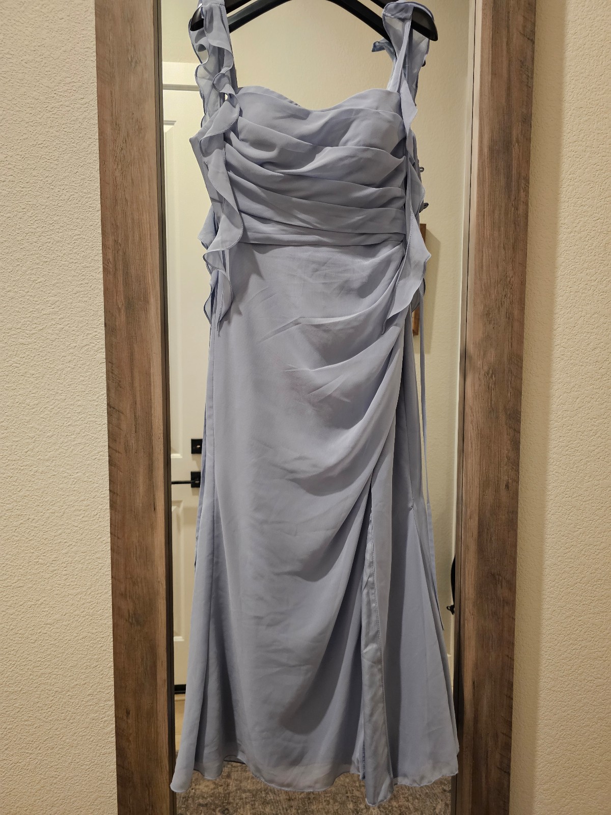 Azazie barbie collection midi dress, dusty blue