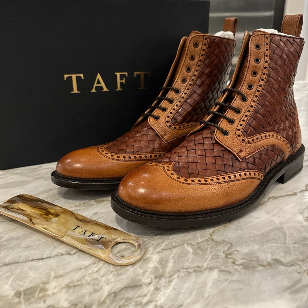 BRAND NEW Taft Handcrafted Saint Boot Men Honey Genuine Leather - US Men Size 10