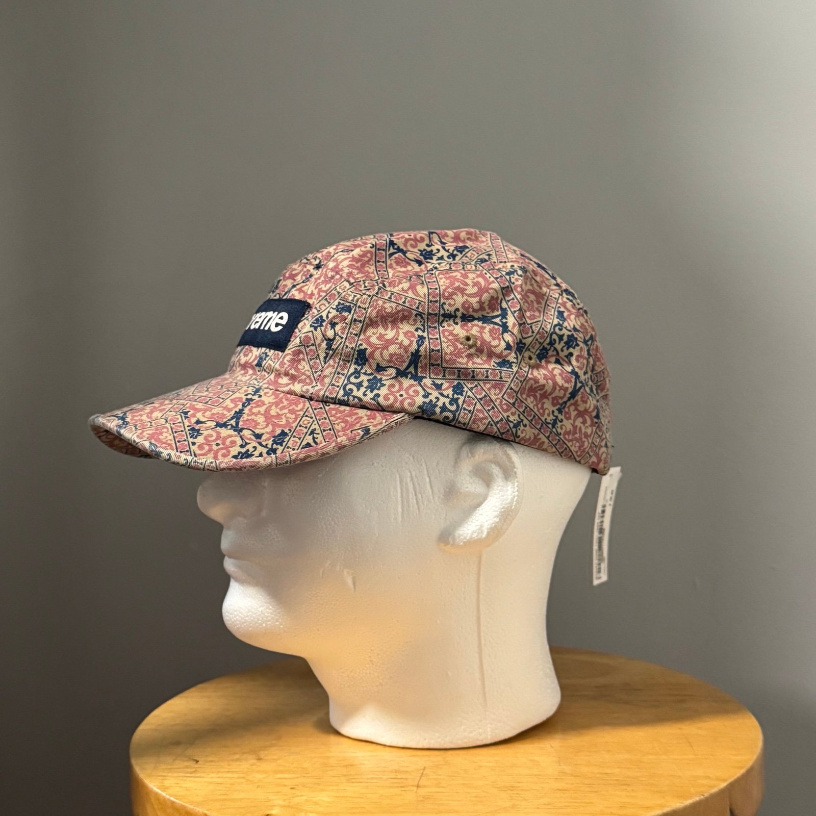 Supreme Washed Chino Twill Camp Cap FW21 Floral Cards Brand New