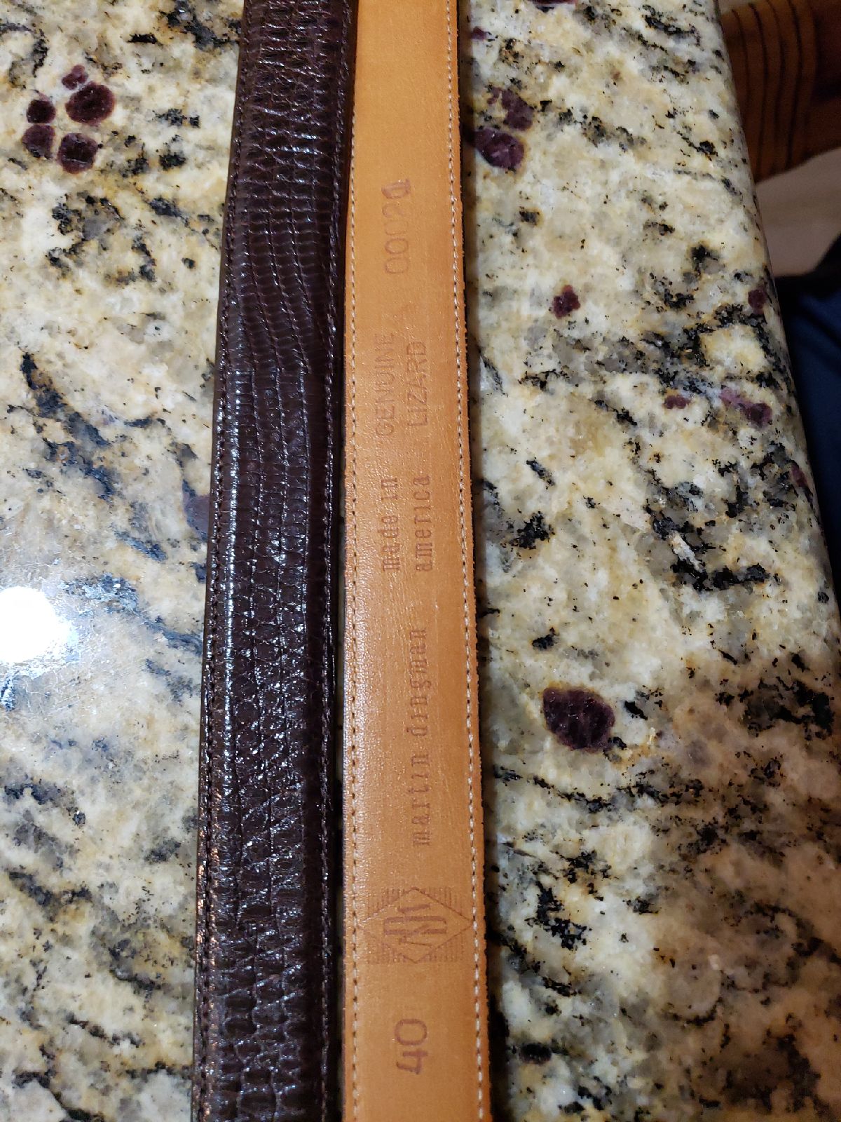 Martin Dingman Genuine Lizard Belt