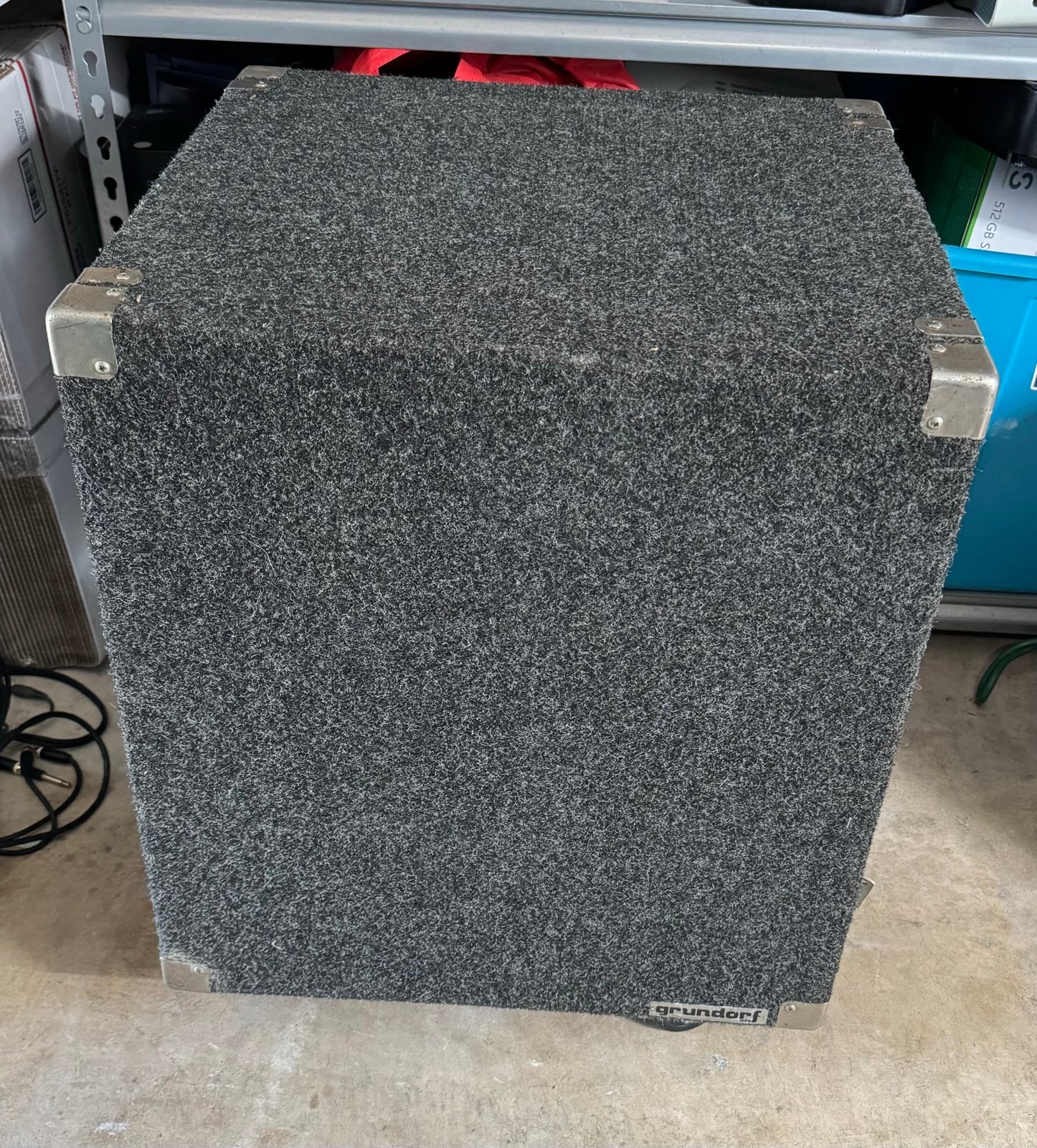 Grundorf Mfg Carpeted Studio Rack Case w/ Screws & Wheels