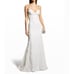 Faviana Women's Lace Tulle V Neck Lace Up Back Tulle Gown Adjustable Strap SZ 2