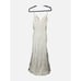 Faviana Women's Lace Tulle V Neck Lace Up Back Tulle Gown Adjustable Strap SZ 2