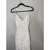 Faviana Women's Lace Tulle V Neck Lace Up Back Tulle Gown Adjustable Strap SZ 2