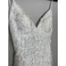 Faviana Women's Lace Tulle V Neck Lace Up Back Tulle Gown Adjustable Strap SZ 2
