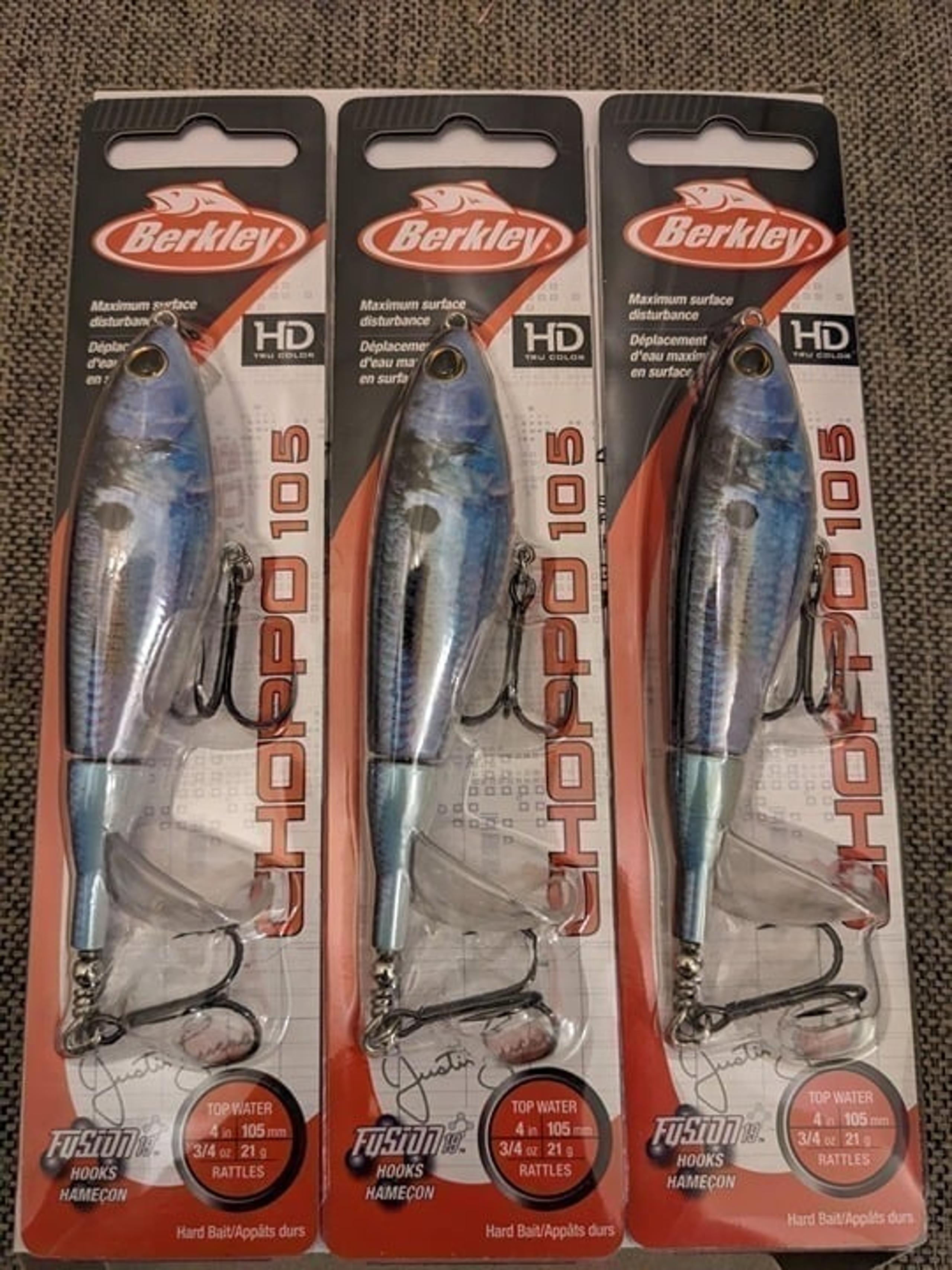 Berkley choppo size 105 dealer box (3 lures) in threadfin shad